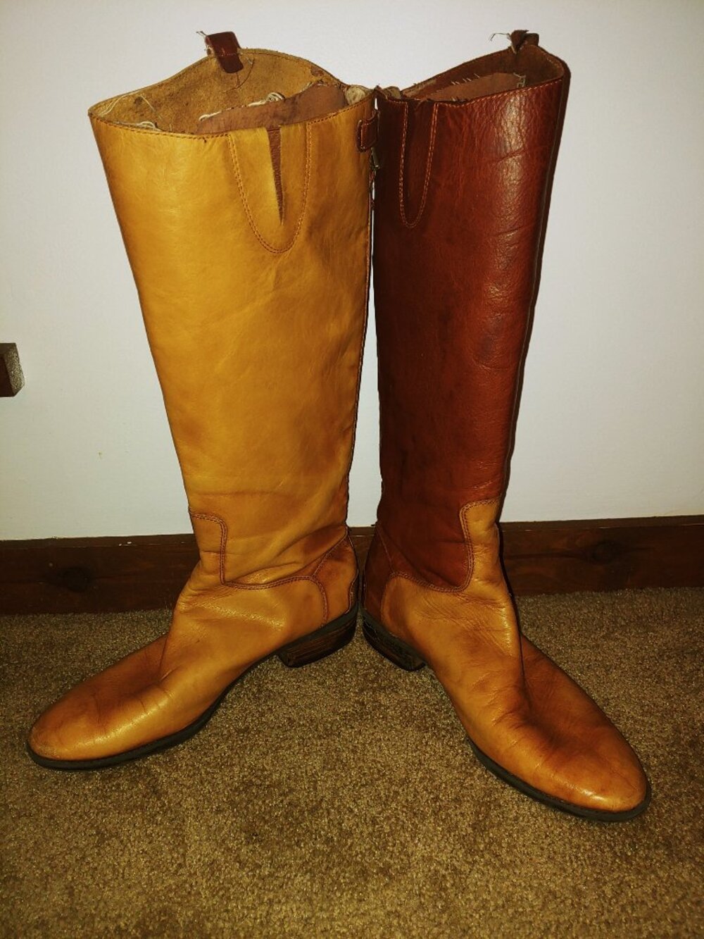 Well Worn Sam Edelman Penny2 Brown Leather Knee High Riding Boots Wide Calf